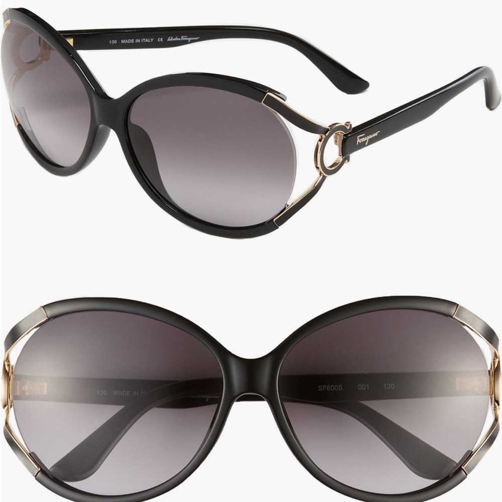 Salvatore Ferragamo Black Sunglasses